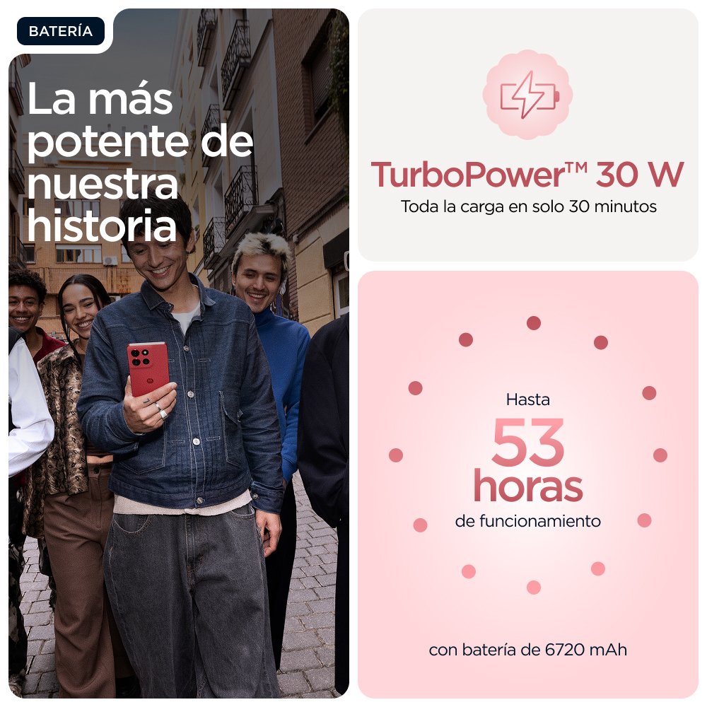 EAN 840493600123 - Motorola moto g86 power 5G 16,9 cm (6.67") SIM doble Android 15 USB Tipo C 12 GB 256 GB 6720 mAh Rosa imagen 16