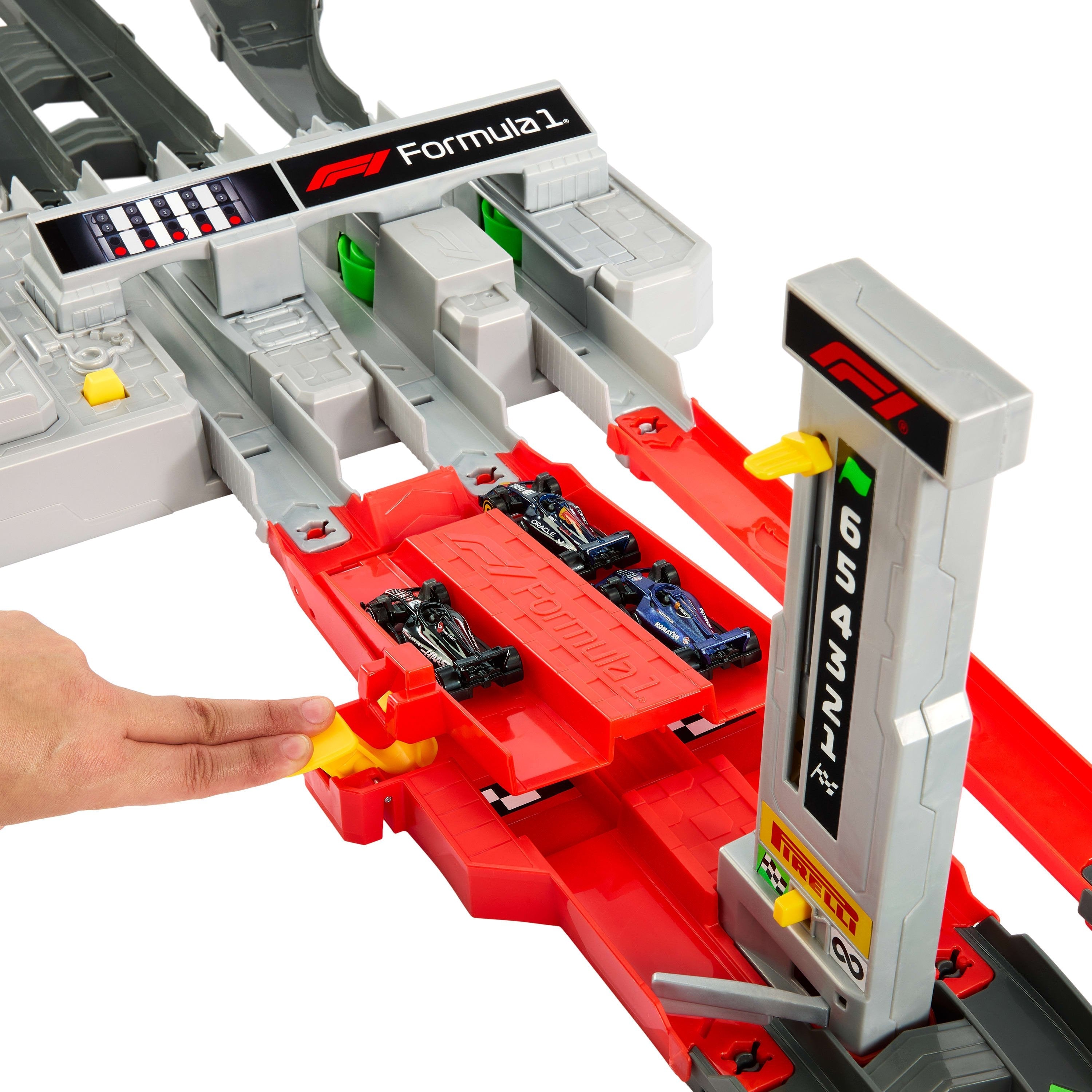 Mattel Hot Wheels Racing Formel 1 Grand Prix Trackset (Mit 3 Die-Cast Spielzeugautos Im Massstab 1:64) Jdy16