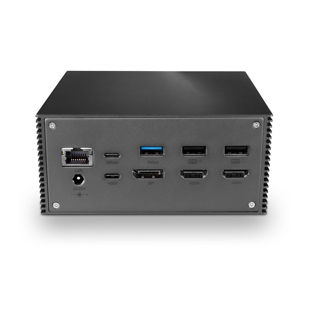 Lindy 43378 Base Para Portátil Y Replicador De Puertos Alámbrico Usb 3.2 Gen 2 (3.1 Gen 2) Type-C Gris