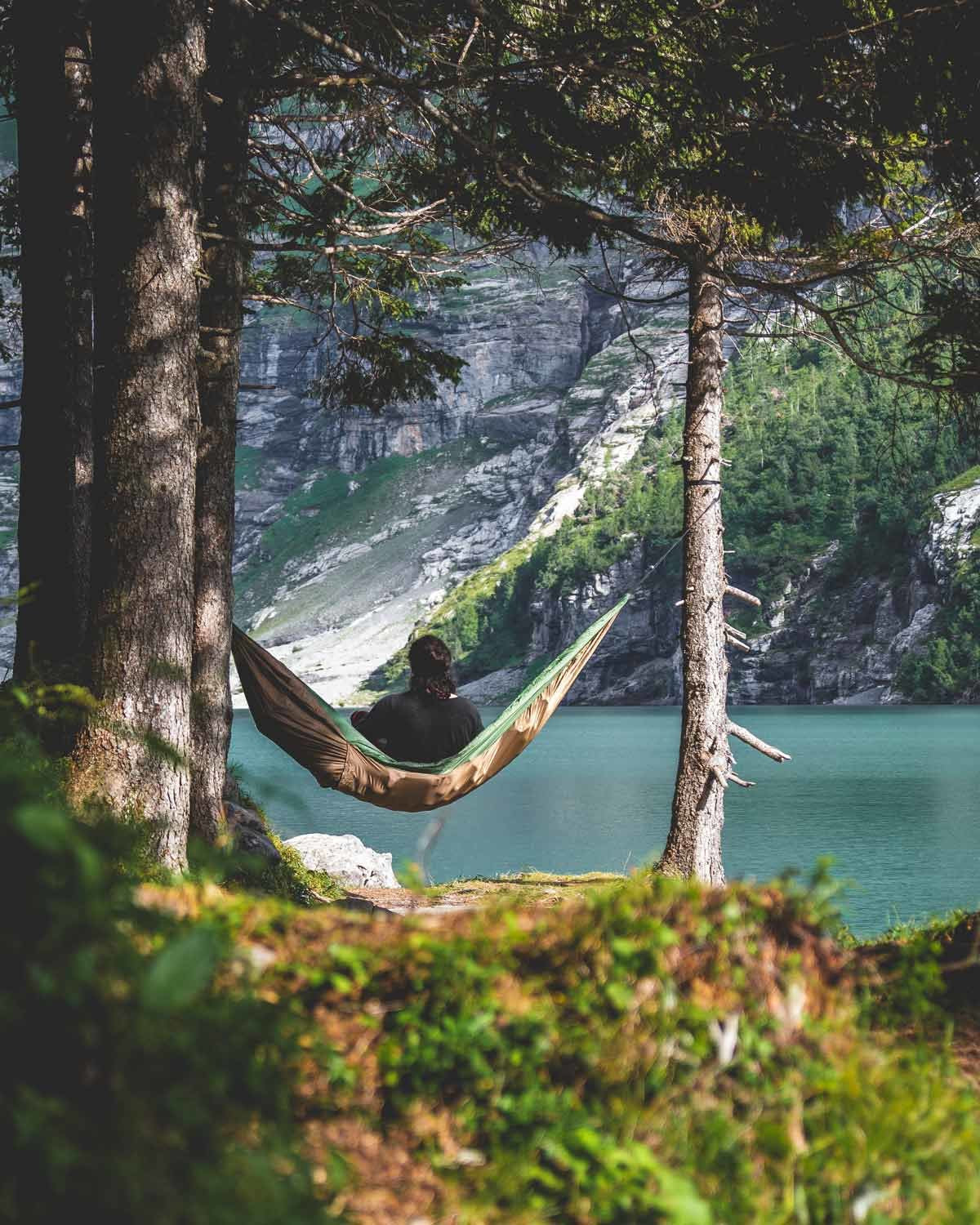 Hamaca De Camping Amazonas Adventure Mosquito Hammock Thermo Az-1030430 Verde/Marrón Az-1030430