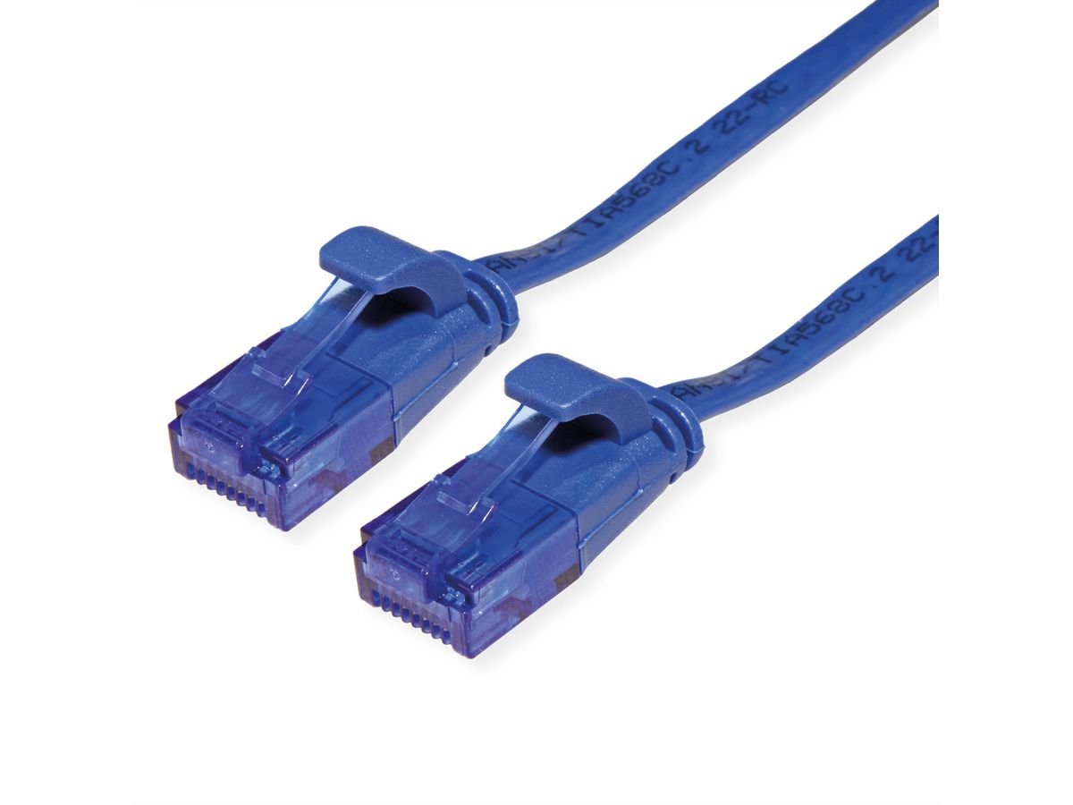 Value Cable De Red Cat.6a (Class Ea) Utp, Extra-Flach, Blau, 3 M
