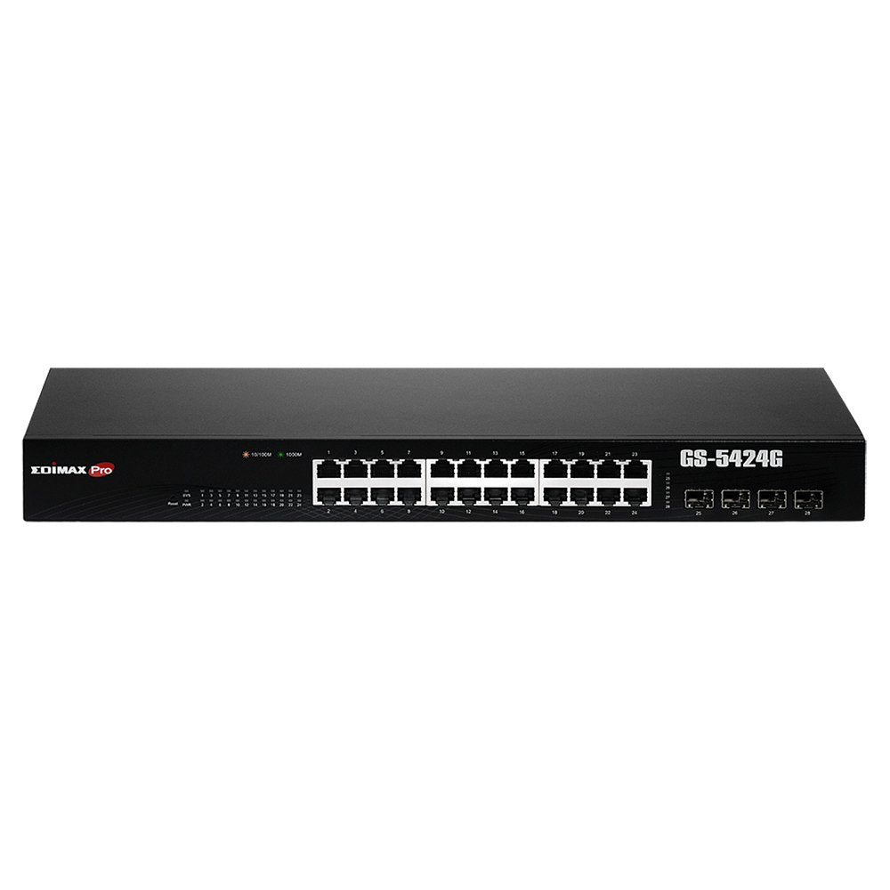 Hub Switch 24 Ptos Edimax Pro Gs-5424g  Smart Switch / 24x Gigabit+ 4x Sfp Gs-5424g