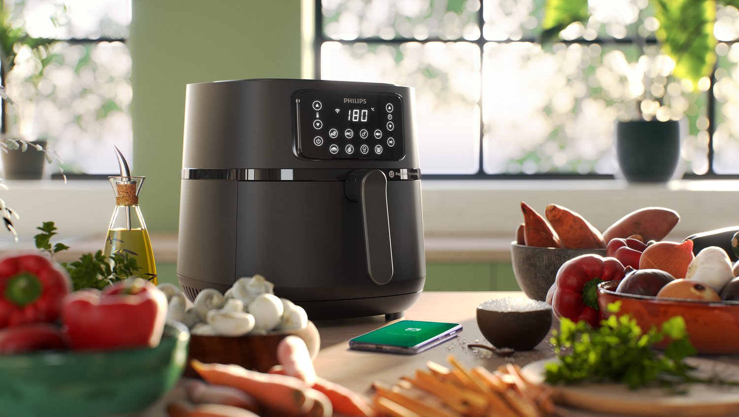 Freidora Philips 5000 Series Airfryer Hd9285/90 Xxl Serie 5000 Conectada
