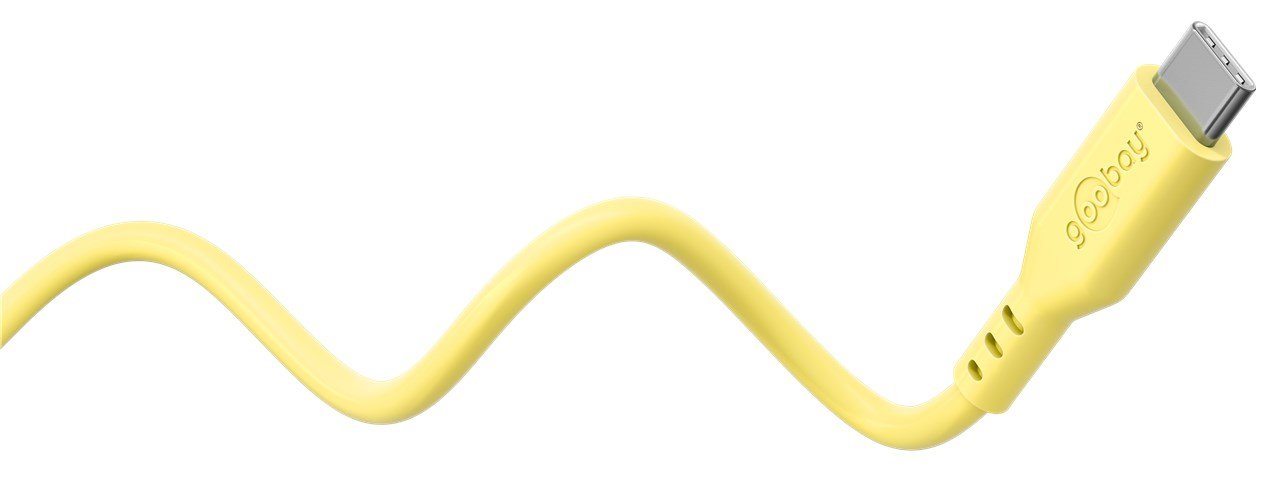 Goobay Usb-C Silicone Cable, 1.5 M, Yellow