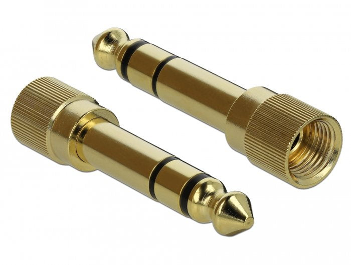 Delock Adaptador 6,35 Mm Estéreo Macho A 3,5 Mm Estéreo Hembra