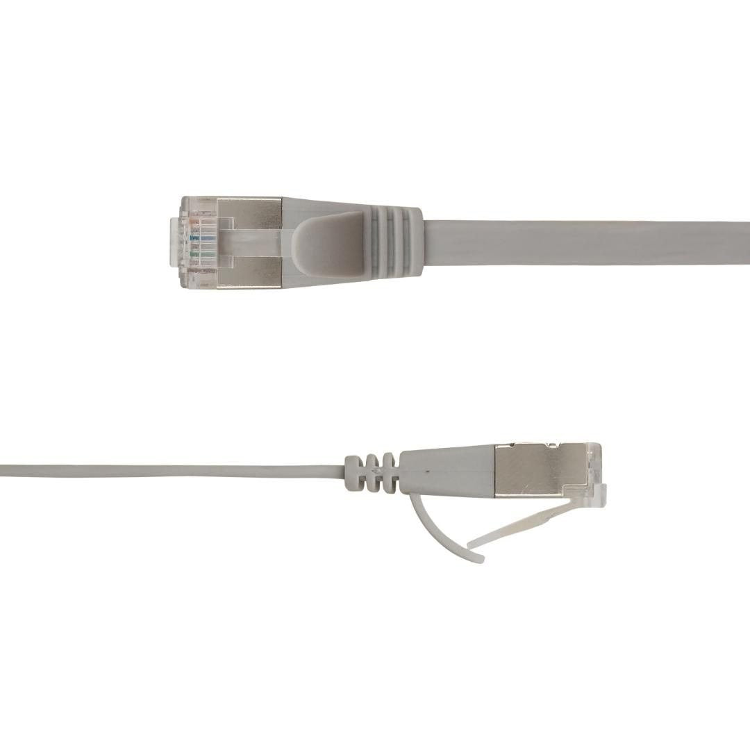 Flat U/Ftp Cat6a Grey 2.5m Awg 32/7, Pvc, 1 85x6mm Stp-Fl6a-00250-Gy