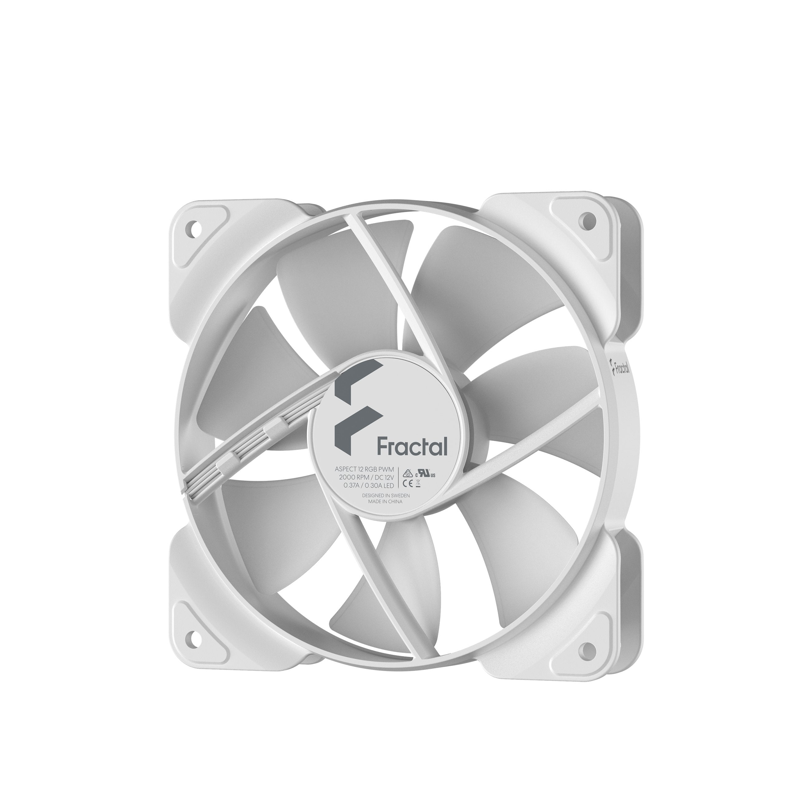 Fractal Ventilador Caja Aspect 12 Series Rgb Pwm 120mm Marco Blanco (Fd-F-As1-1209)