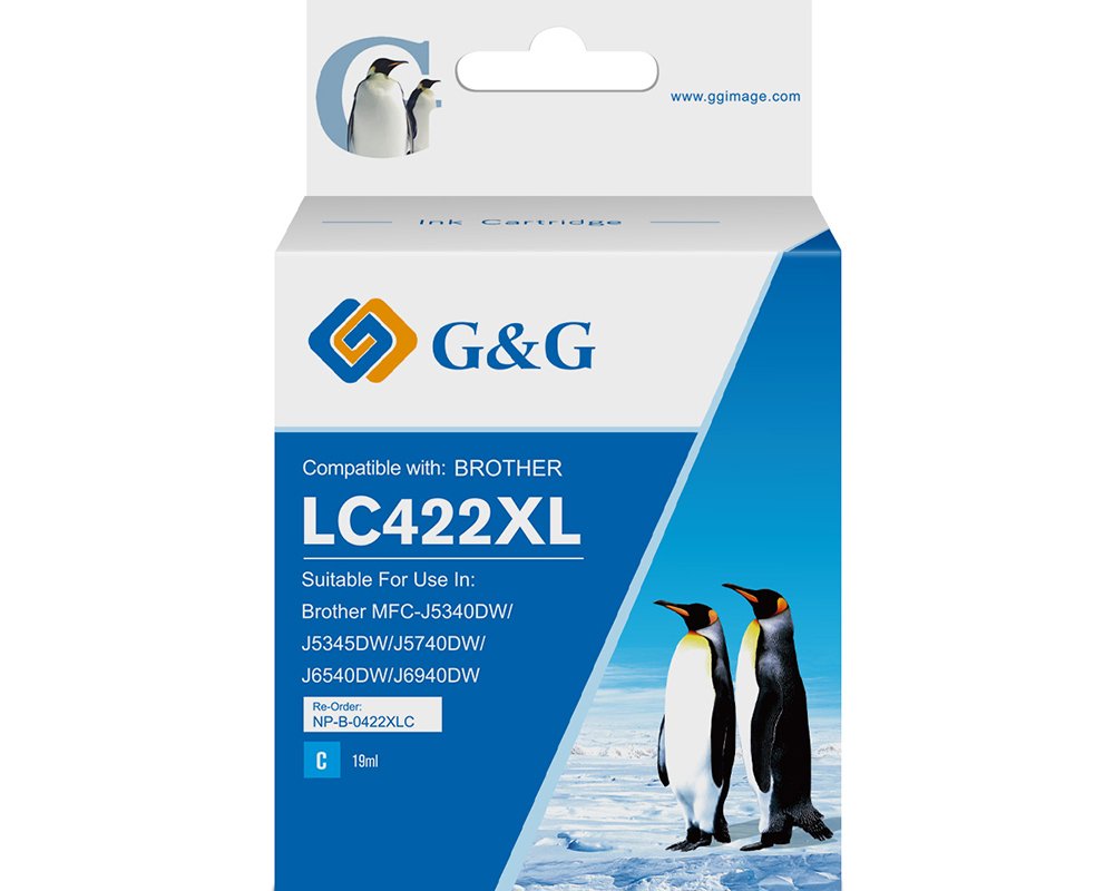 G&G Tinte Komp. M. Brother 422xl Lc422xlc Cyan 1500 Copias