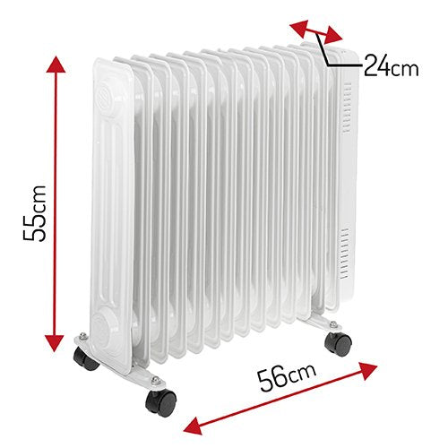 Radiador  Adler Ad 7818 2500 W De Aceite Eléctrico Blanco