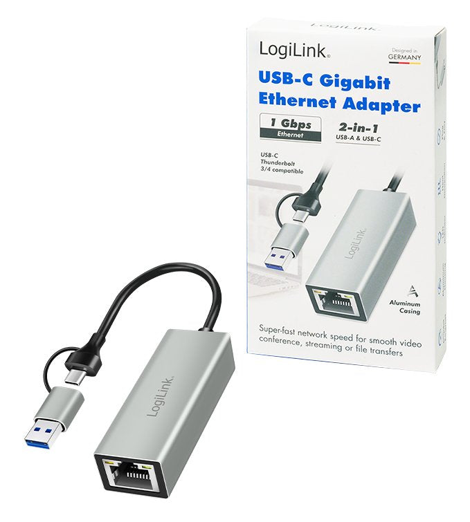 Adapter Usb-C Do Gigabit Ethernet + Usb