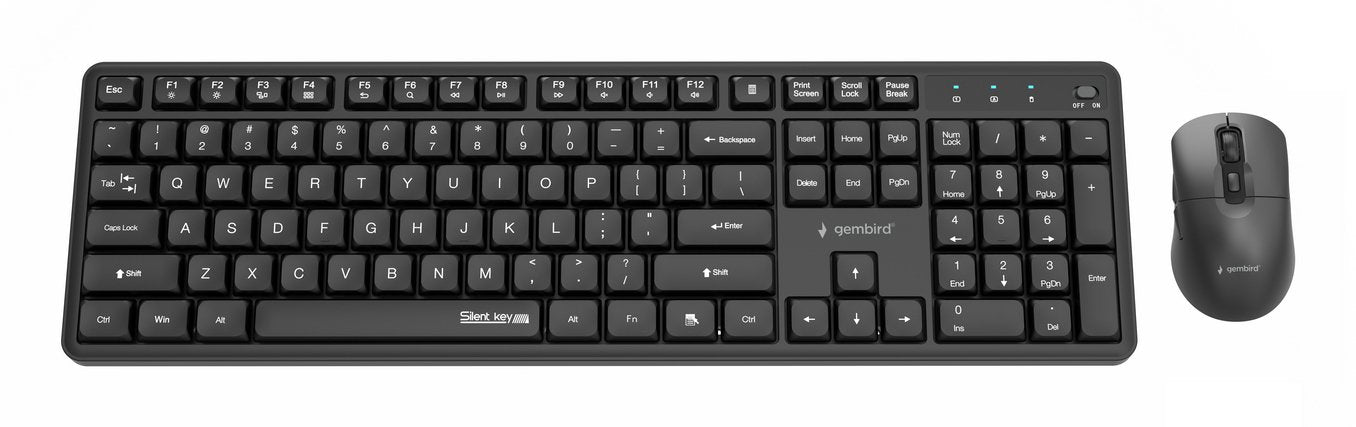 Gembird Silent Key Pro Business Wireless Desktop Set Negro Us Layout