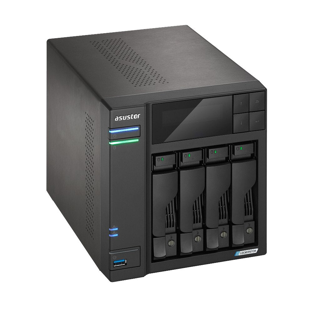 Servidor Nas Asustor Lockerstor As6704t 4 Bahias 3.5   4 X M.2 Nvme Celeron N5105  Quad Jasper Lake 2.0ghz 4gb 2x2.5gbe  Pciex1 Hdmi  Raid 0,1 Jbod S