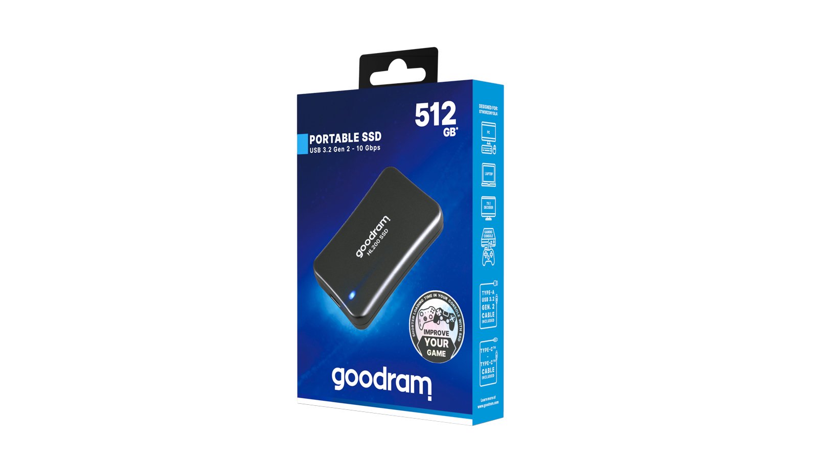Goodram Unidad Externa De Estado Sólido 512 Gb Gris Ssdpr-Hl200-512