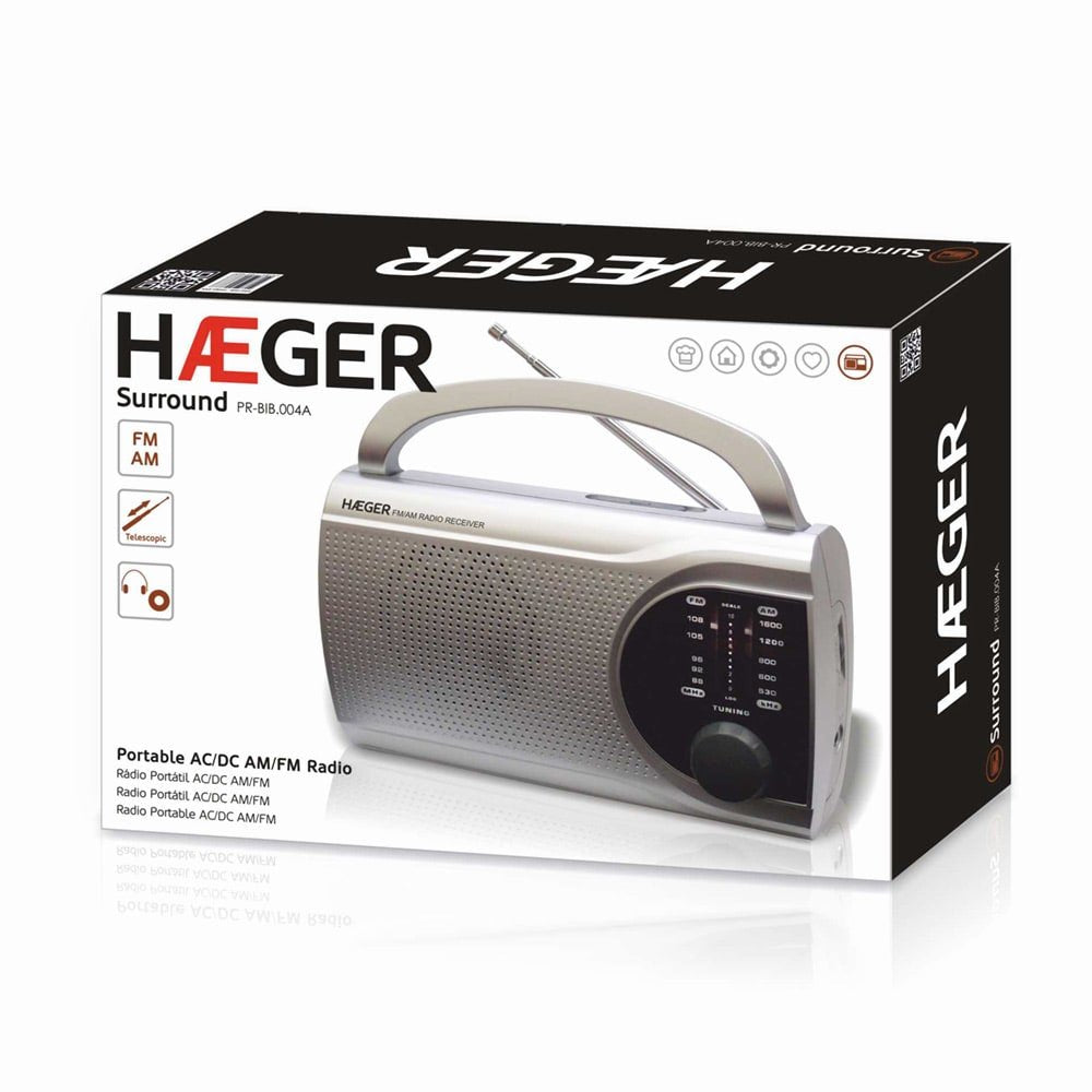 Rádio  Haeger Surround Am/Fm - Ac/Dc