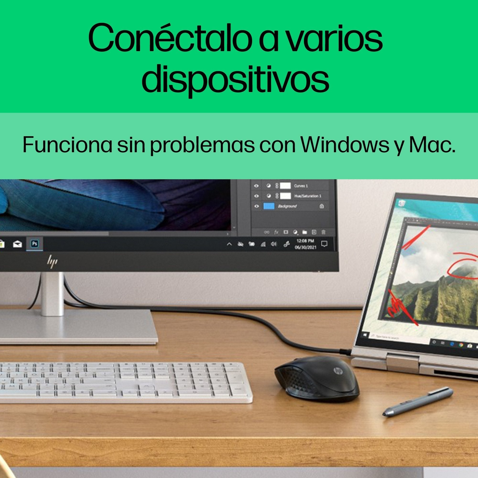 EAN 0195908246558 - HP 430 Multi-Device Wireless Mouse ratón Oficina Ambidextro RF Wireless + Bluetooth Óptico 1200 DPI imagen 10