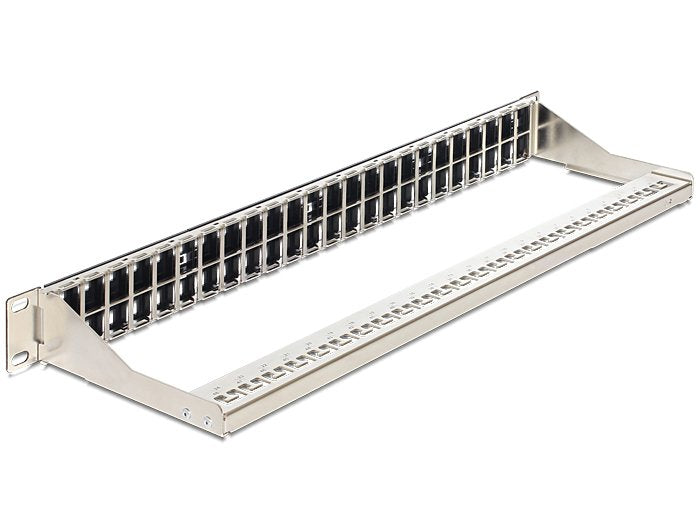 Delock 43280 19" Keystone Patch Panel 48 Port 1 U Black