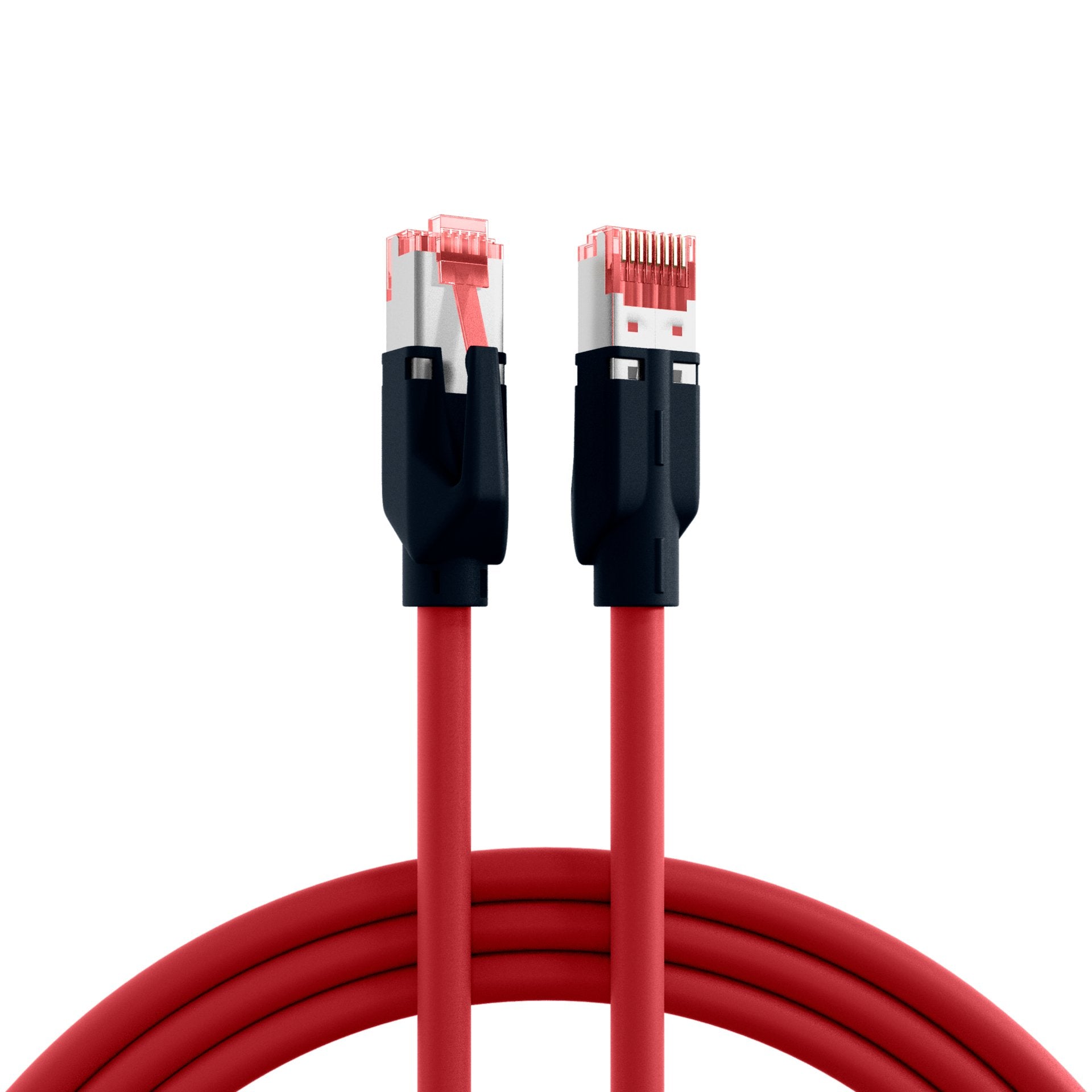 Rj45 Cable De Red Cat.6a S Ftp Pur Draka Uc900 Tm21 Rojo 0,25m