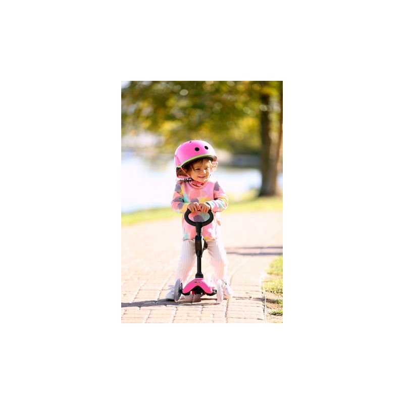 Micro Patinete/Coche De 3 Ruedas Mini 3 En 1 Deluxe Rosa