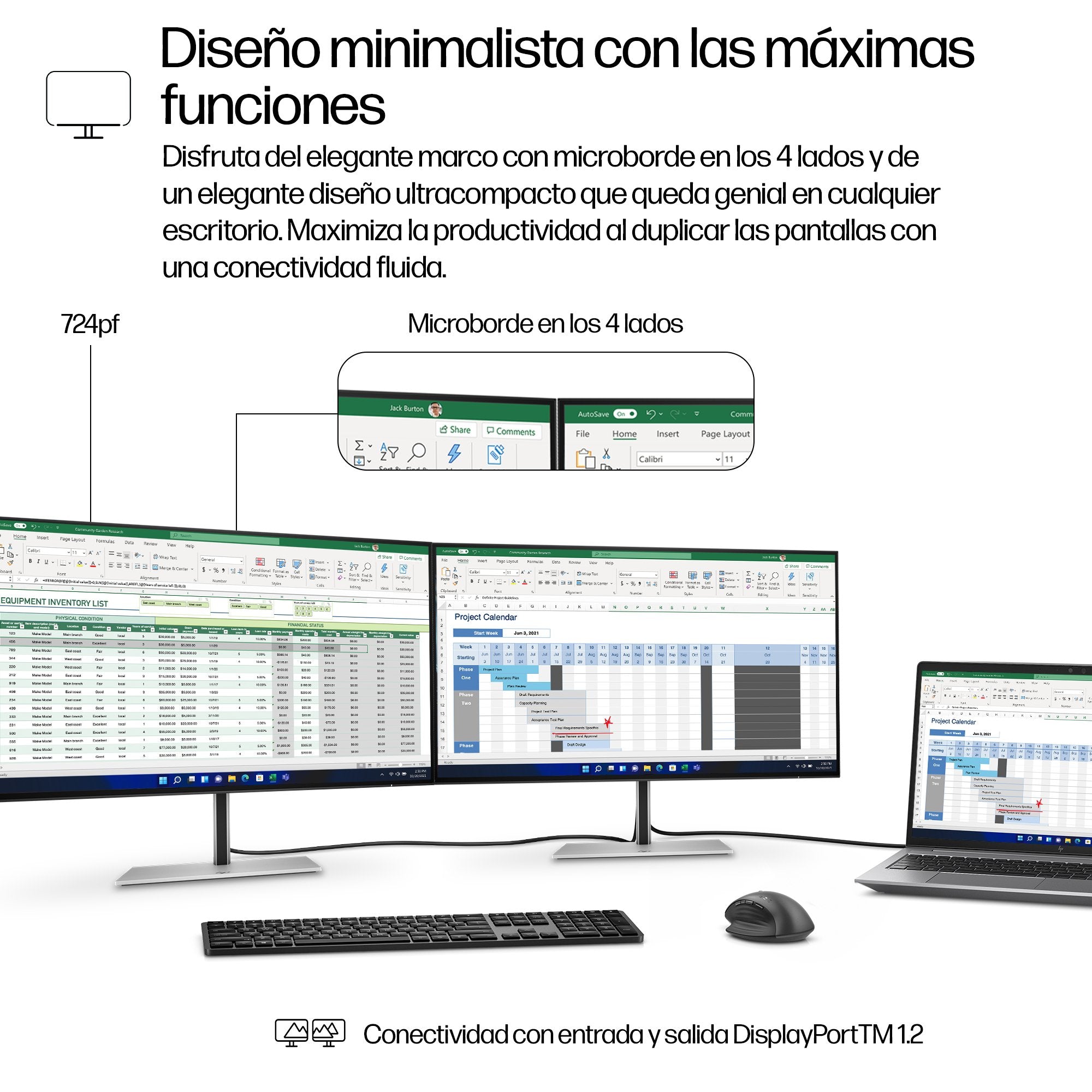 EAN 5715063476055 - HP Series 7 Pro 724pf pantalla para PC 60,5 cm (23.8") 1920 x 1080 Pixeles Full HD LCD Plata imagen 7