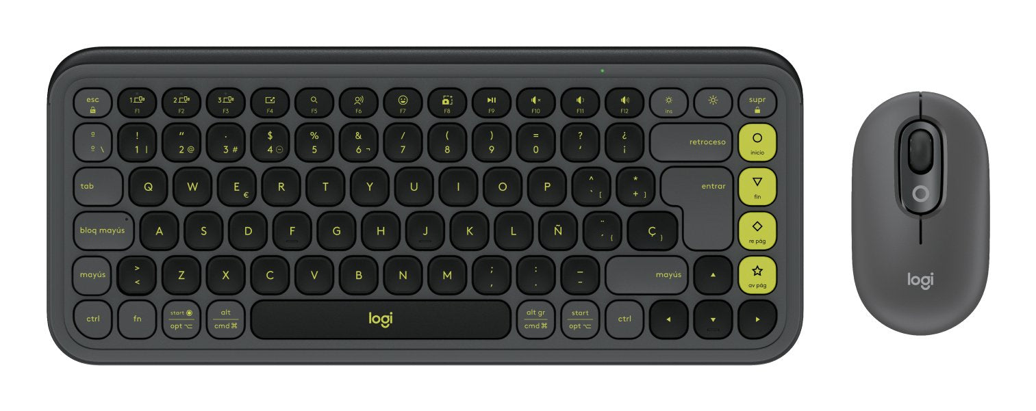 Kit  Ratón  Teclado  Españo Logitech 920-013118 Incluido Universal Bluetooth Qwertyl Grafito, Verde