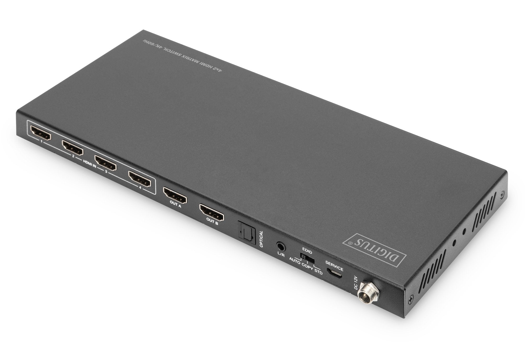 Conmutador De Matriz Digitus 4x2 Hdmi, 4k/60hz