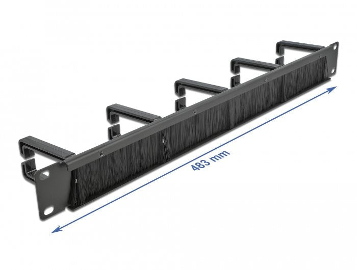 Delock 19" Mantenimiento De Cable Bürstenleiste Con 5 Bügeln 1 He Negro