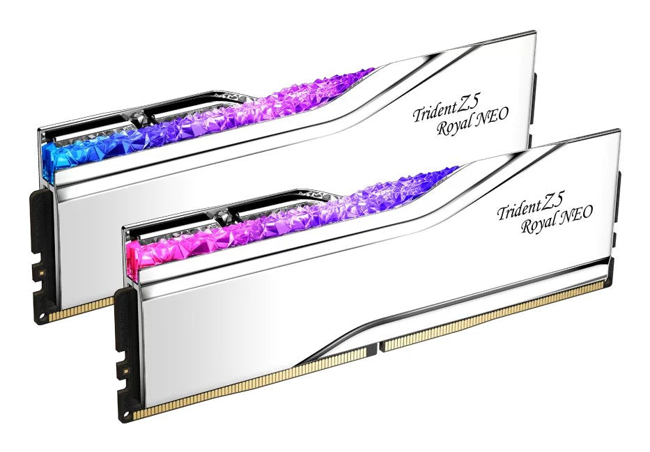 G.Skill Dimm 32 Gb Ddr5-6000 (2x 16 Gb) Dual-Kit (Plata, F5-6000j2636h16gx2-Tr5ns, Trident Z5 Royal, Amd Expo) F5-6000j2636h16gx2-Tr5ns