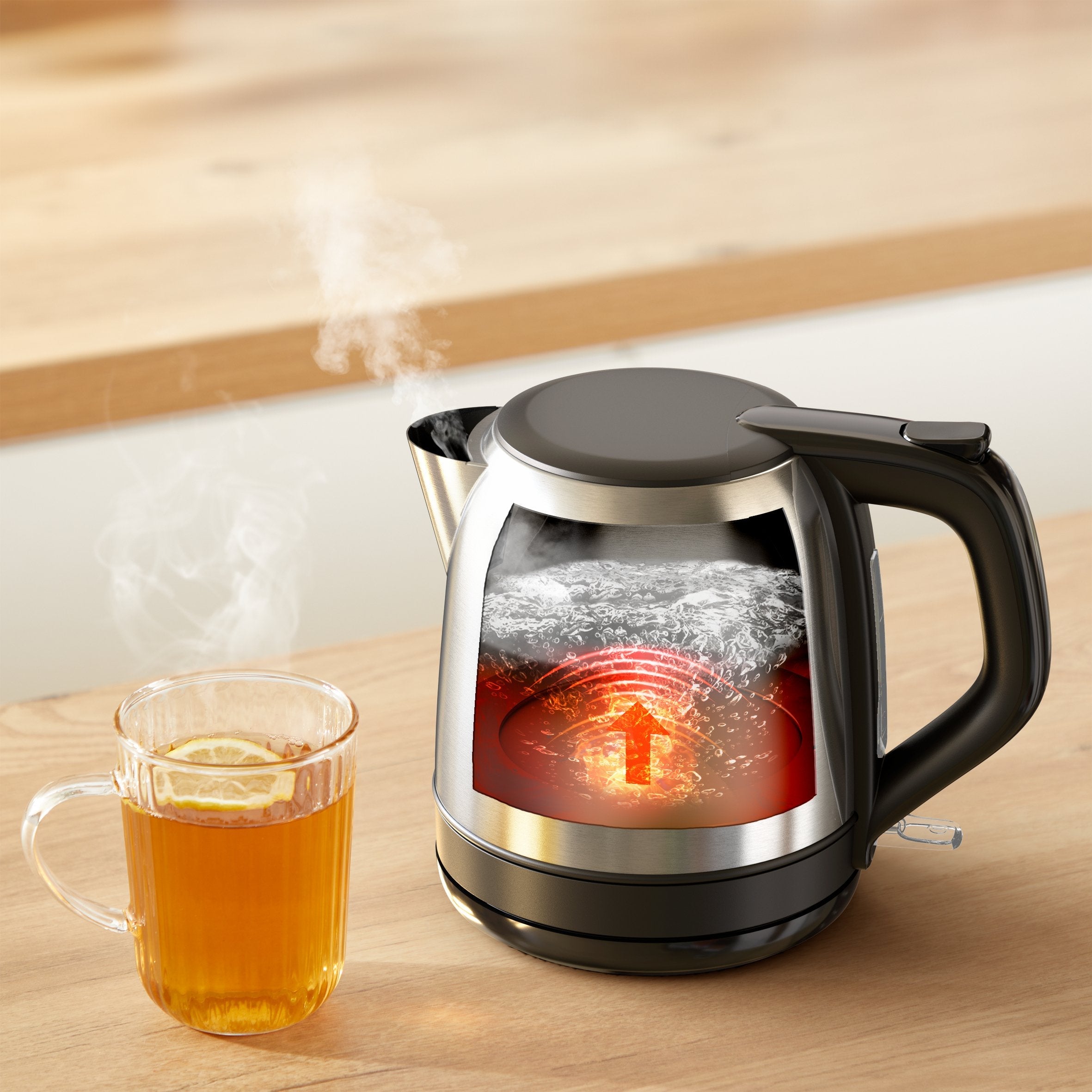 Tefal Ko5s2de Subito (Edelstahl/Negro, 2.400 Watt, 1 Liter) Ko5s2de