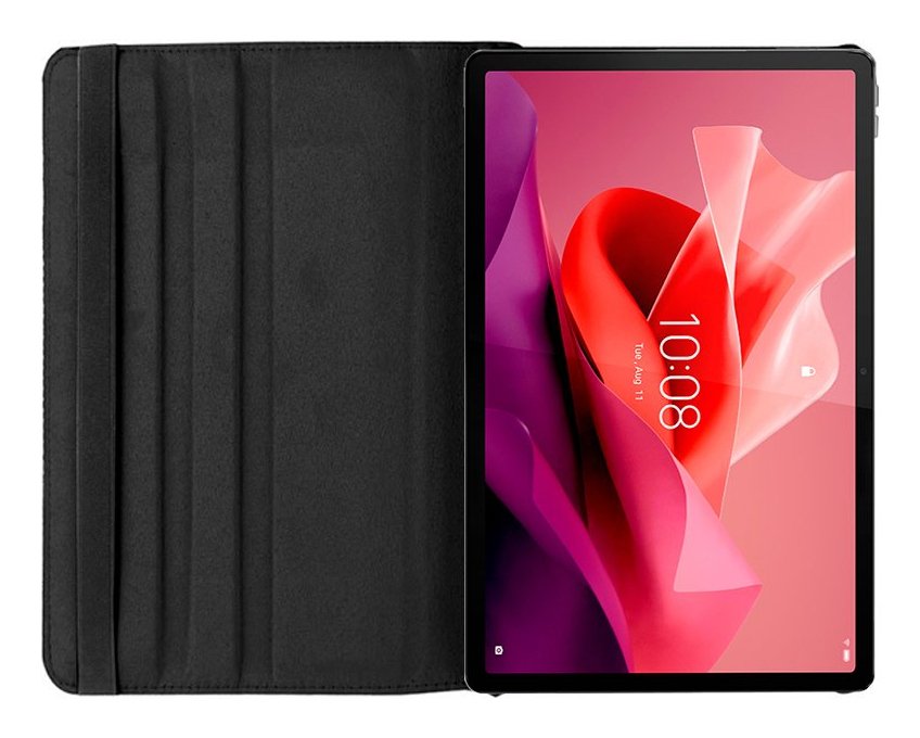 Funda Polipiel Para La Tablet Lenovo Tab P12 De 12.7 Pulgadas.Posibilidad De Poner La Tablet En Modo Vertical Y Horizontal (Panorámico).
Interior Con Carcasa De Plástico Que Encaja Perfectamente A La Tablet Y Recubrimiento Exterior De Polip