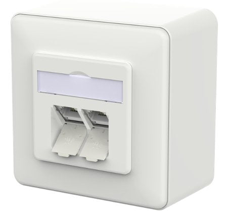 Metz Connect Anschlussdose E-Dat C6a Lsa++ 2 Port Ap Verkehrswei