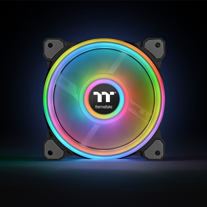 Thermaltake Riing Quad 14 Rgb Radiator Pack 3 Ventiladores Edición Premium Negro