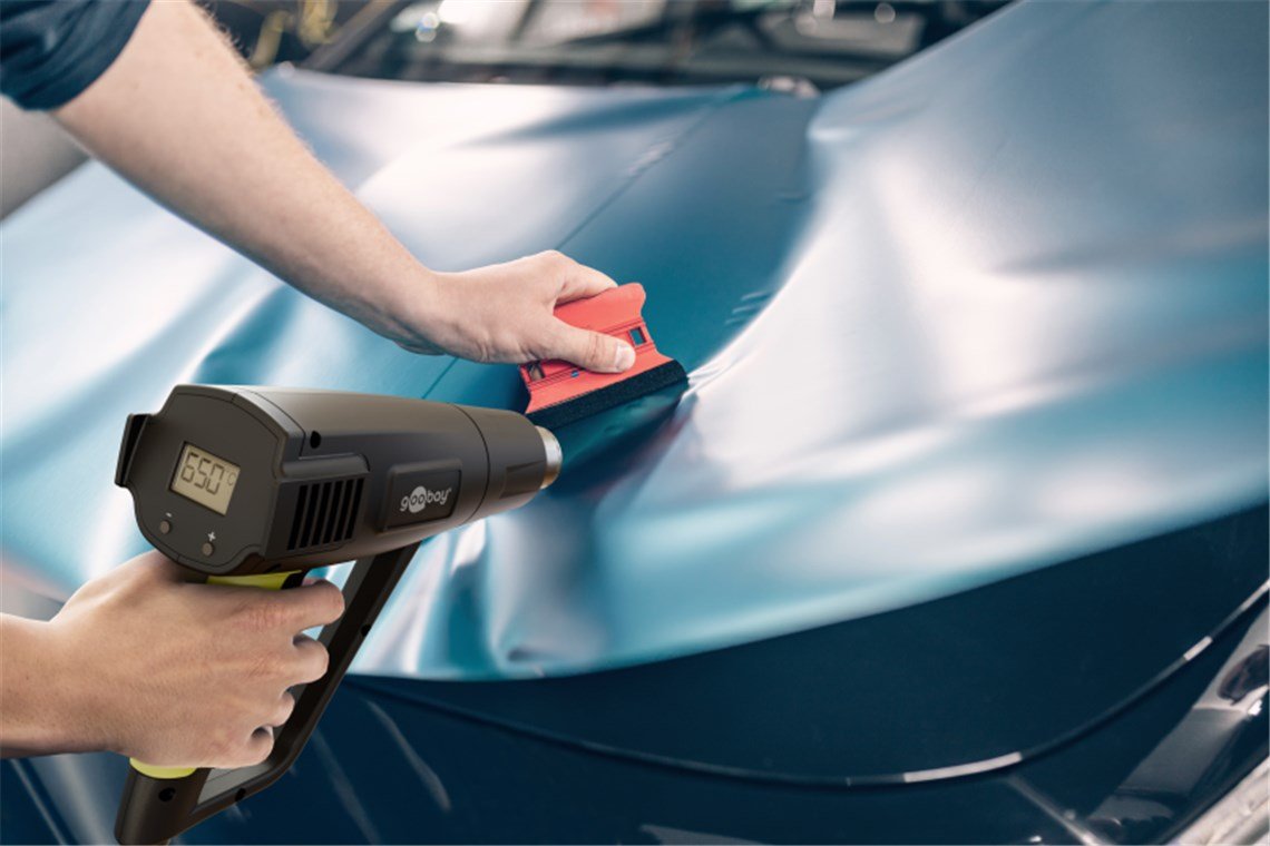 Pistola De Aire Caliente Premium, 1500 W
Con Pantalla Lcd, Dos Intervalos De Temperatura De Ajuste Continuo Y Cuatro Boquillas