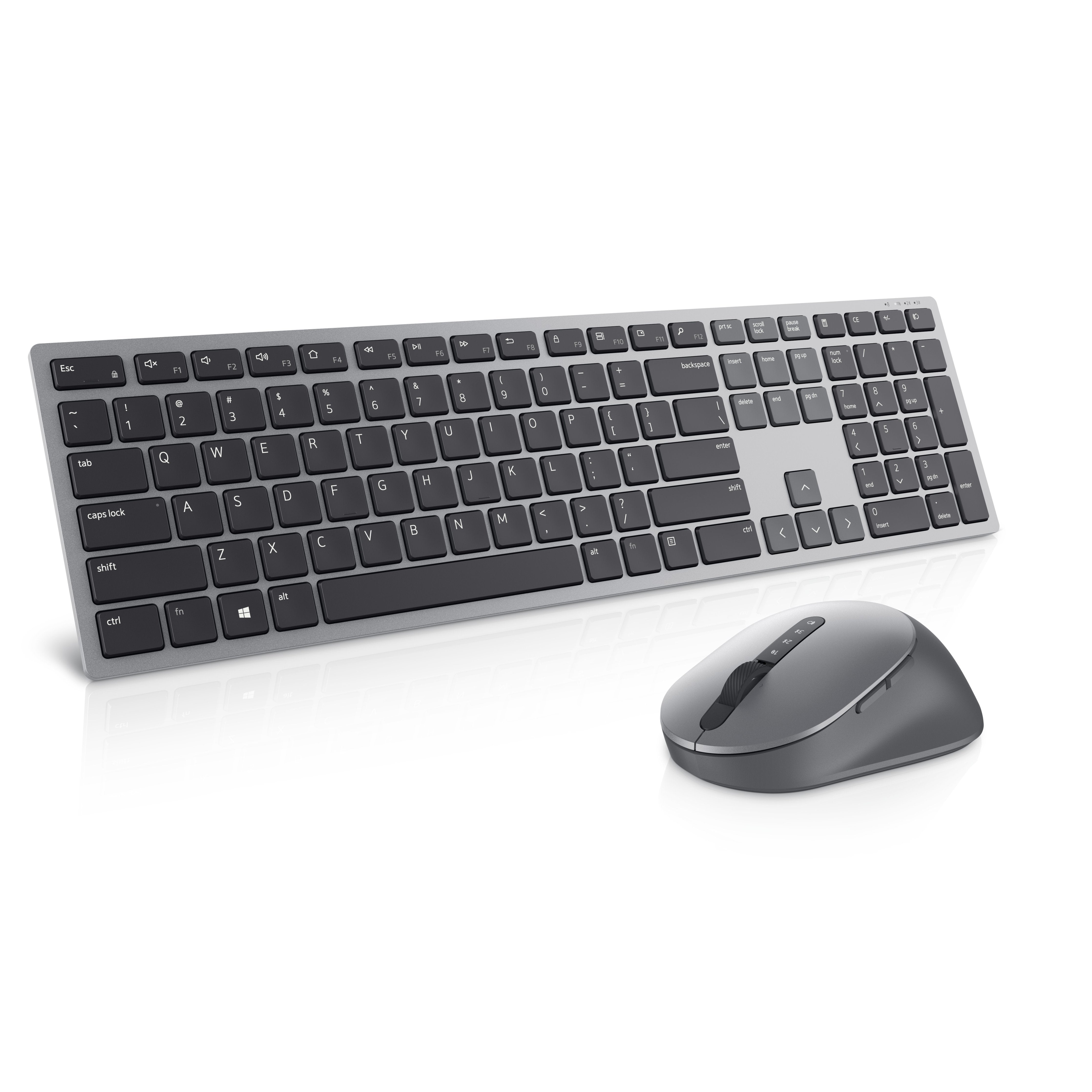 Kit Teclado (Ingles) Multimedia + Raton Inalámbrico Dell Km7321w Internacional De Ee. Uu. (Qwerty), Negro