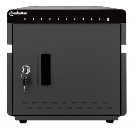 Manhattan Gabinete De Carga Para Teléfonos Y Tabletas Con 10 Puertos Usb-C Pd De 180 W En Total Con Hasta 18 W Por Puerto