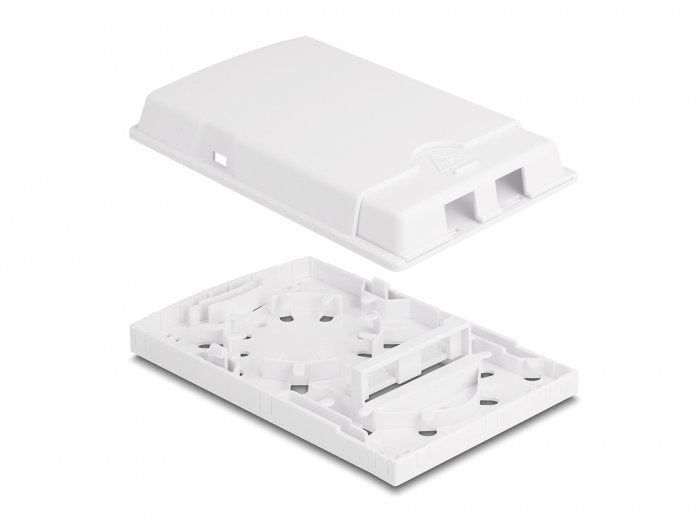 Lwl Anschlussdose Zur Wandmontage Für 2 X Sc Simplex Oder Lc Duplex Weiss