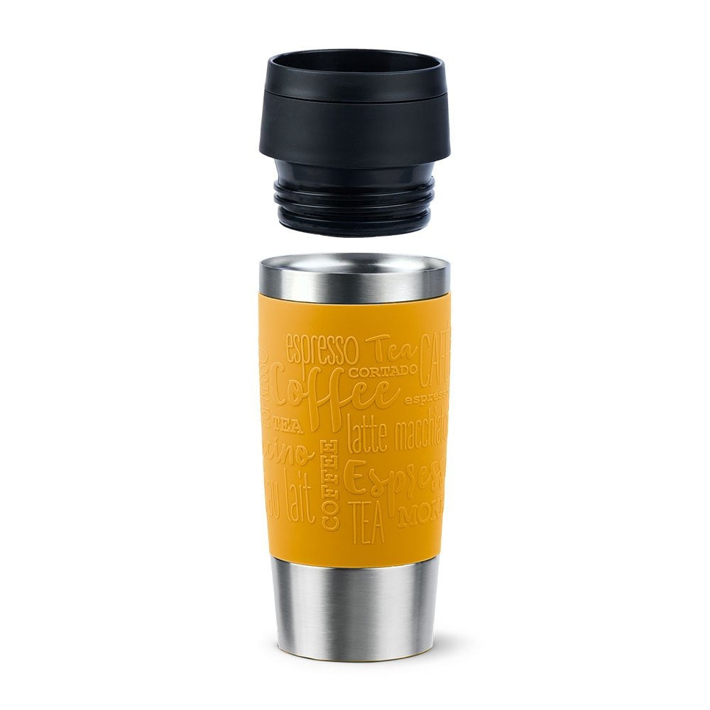 Emsa Travel Mug Taza Térmica Clásica Amarillo/Acero Inoxidable, 0,36 Litros N2020800