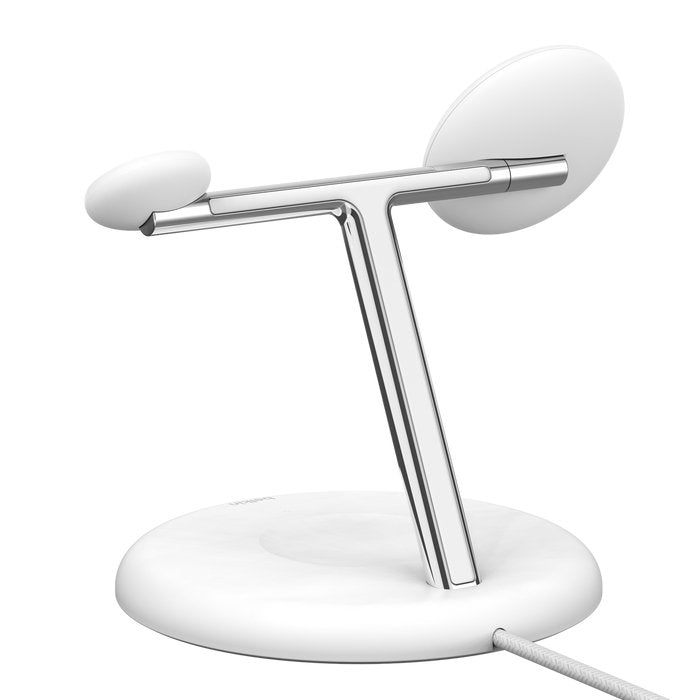 Cargador  Boostcharge Pro 3 En 1 Qi2 15w Blanco Ajustable