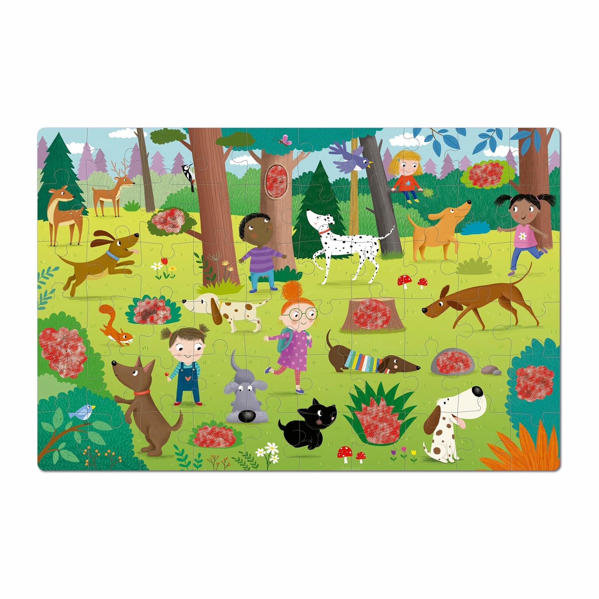 Apli Puzle Secreto De Perros - Diseño Infantil Y Colorido - Incluye Gafas Magicas Y Poster - Piezas Resistentes Y