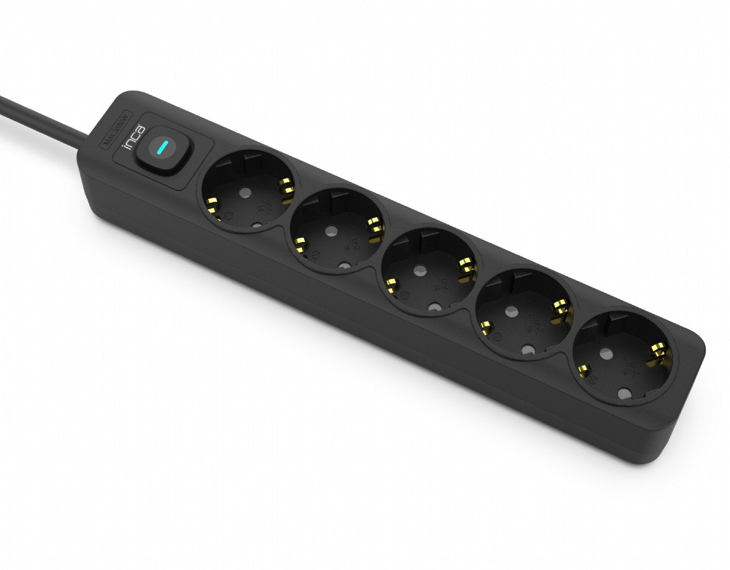 Regleta Inca Ipw-44sy  Negro 5 Salidas Ac 230 V 1,5 M
