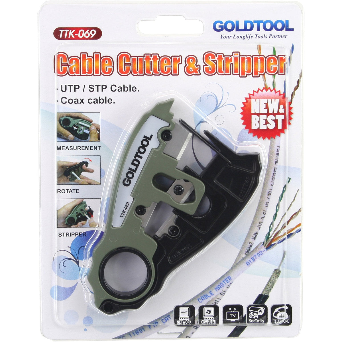 Pelacables Universal Inline Con Cortador De Cables Para Cable Coaxial Y Patch