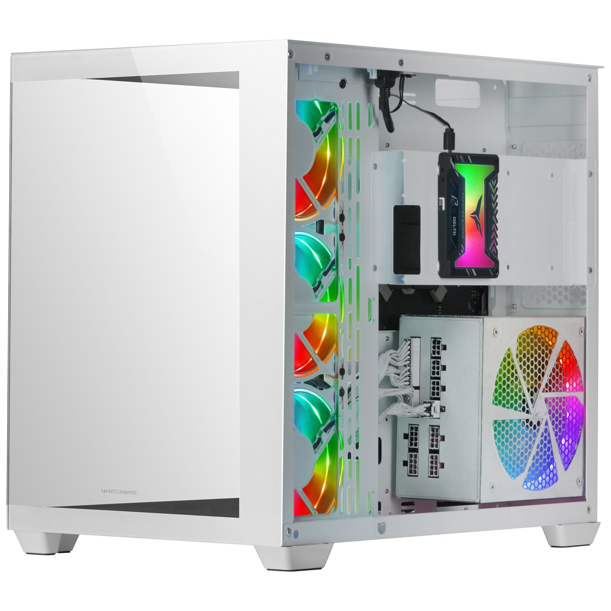 Caja Gaming Torre Mars Gaming Mcv4 Blanca