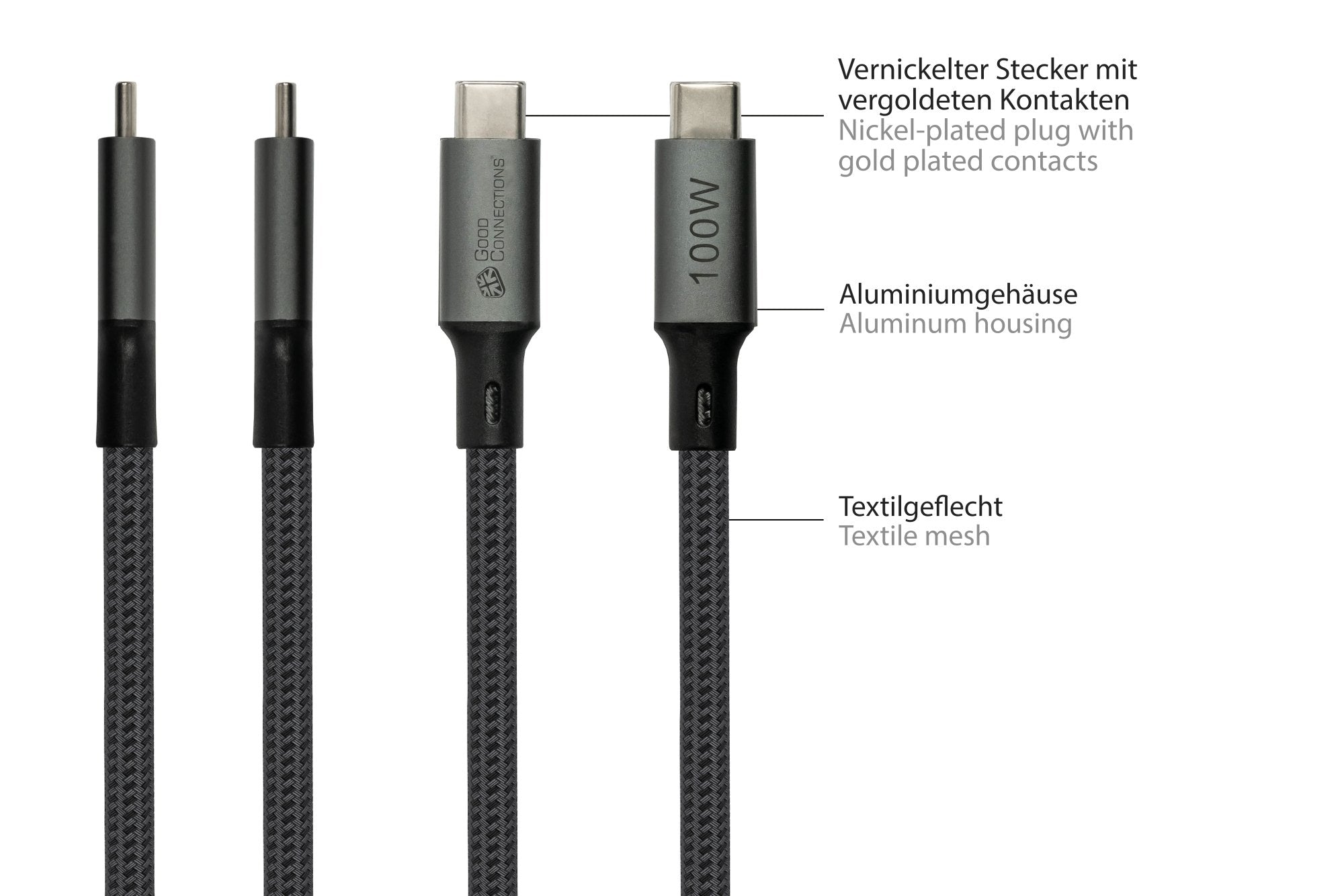 EAN 4014619881376 - Alcasa Kabel / Adapter cable USB USB4 Gen 2x2 1 m USB C Gris imagen 3