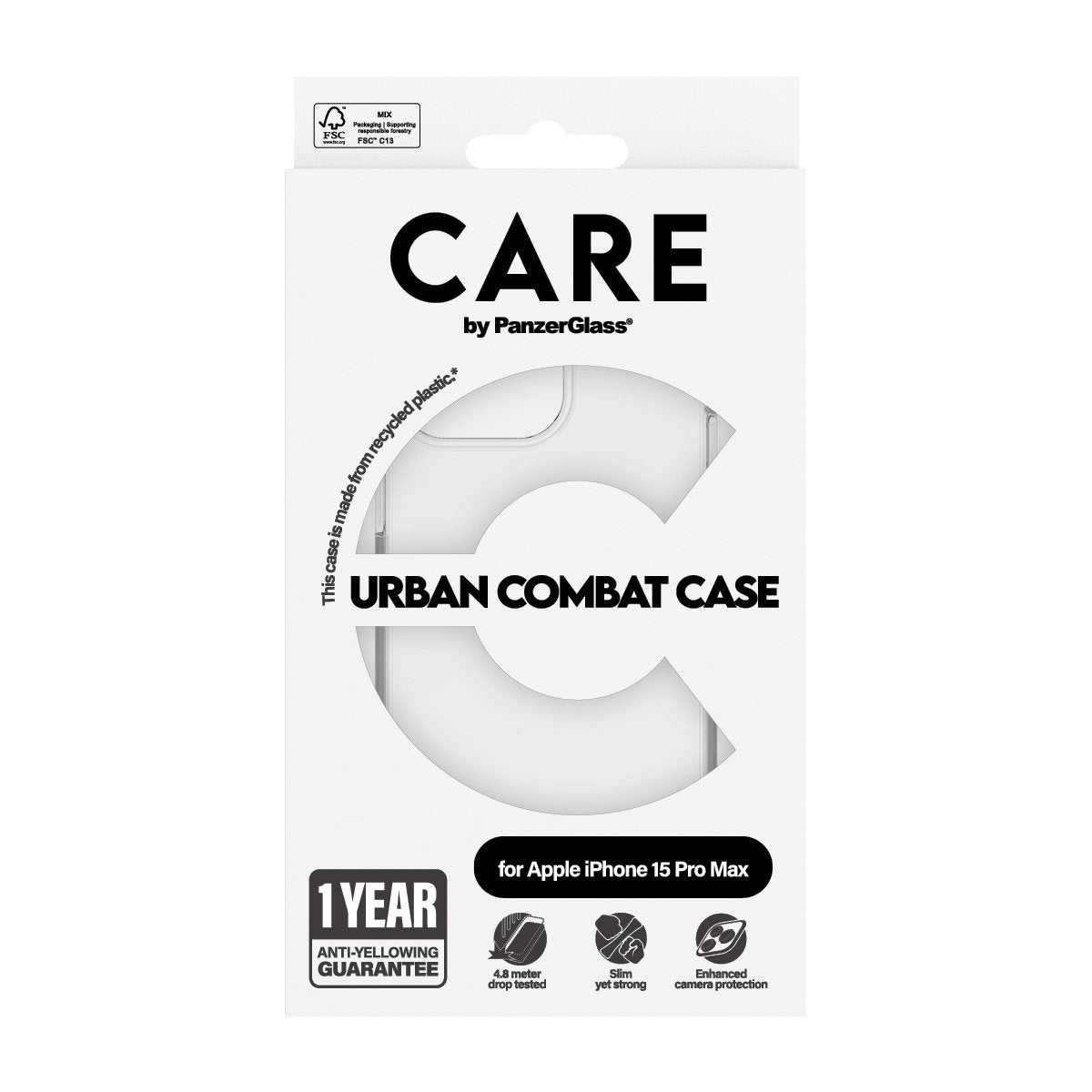 EAN 5715685005596 - PanzerGlass CARE™ by ® Urban Combat Case Transparent iPhone 15 Pro Max funda para teléfono móvil Transpar imagen 3