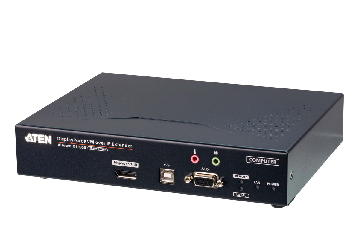 Usb 4k Displayport Kvm Over Ip Transmitter With Local Console, Power/Lan Redundancy (Sfp Slot), Rs-232 Control And Audio