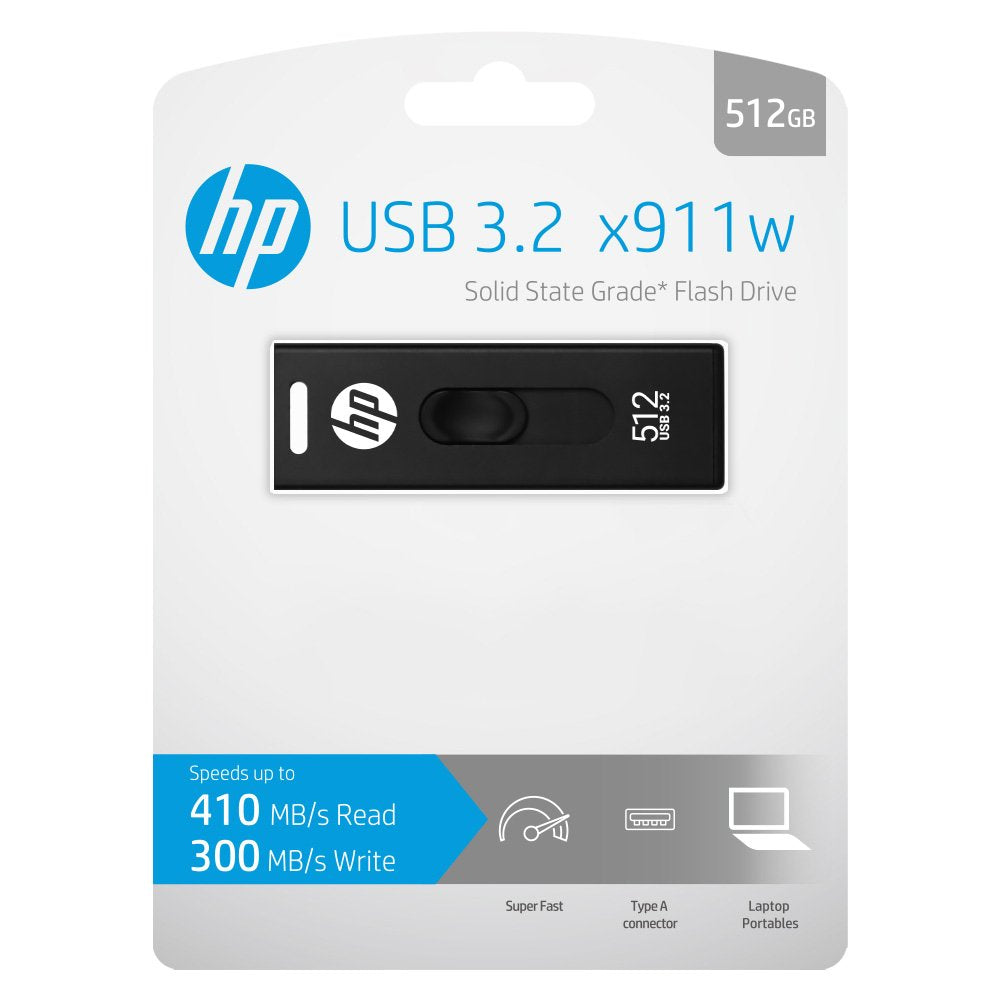 Pendrive Hp 512gb X911w  Usb 3.2 Negro