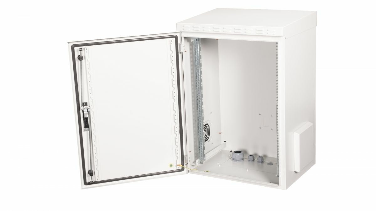 Safe Outdoor 19' Cabinet,  16u, 600x450mm, Ral7035 Grey