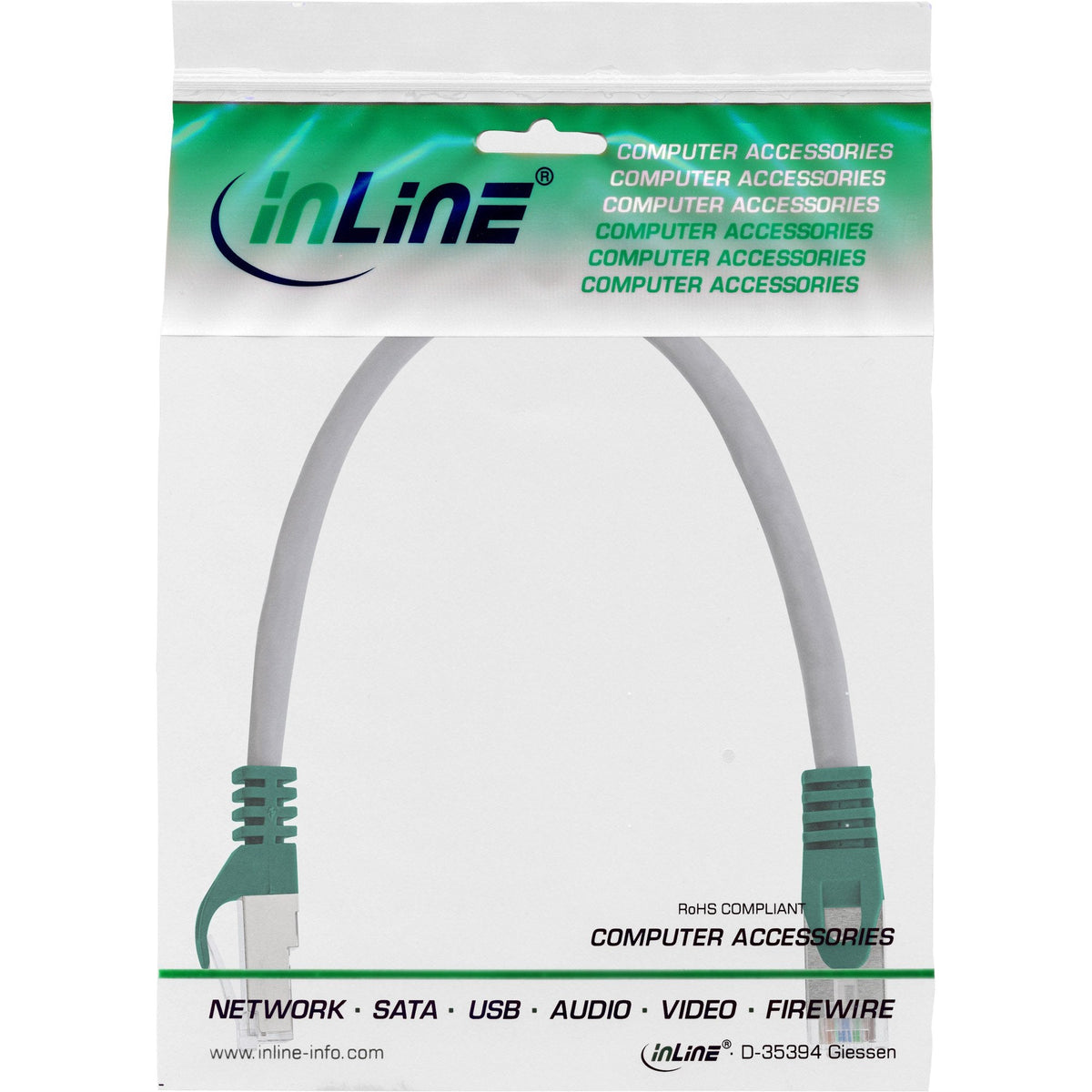Inline Crossover Pc A Pc Direct Connect Cable Sf/Utp Cat.5e Gris 0.3m