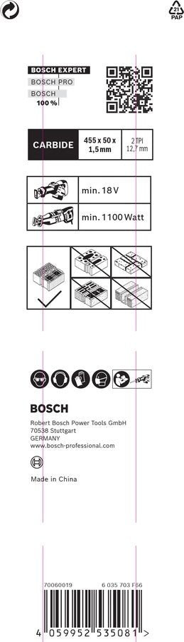 Bosch Hoja De Sierra De Sable Expert 'Ladrillo Hueco' S 2243 Hm 2608900418