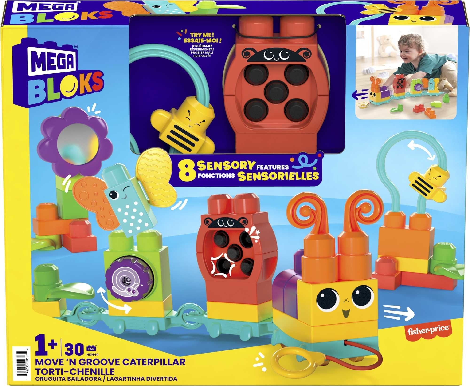 Mattel Mega Bloks Tren De Oruga Divertido Rodante, Juguete De Construcción Hkn44