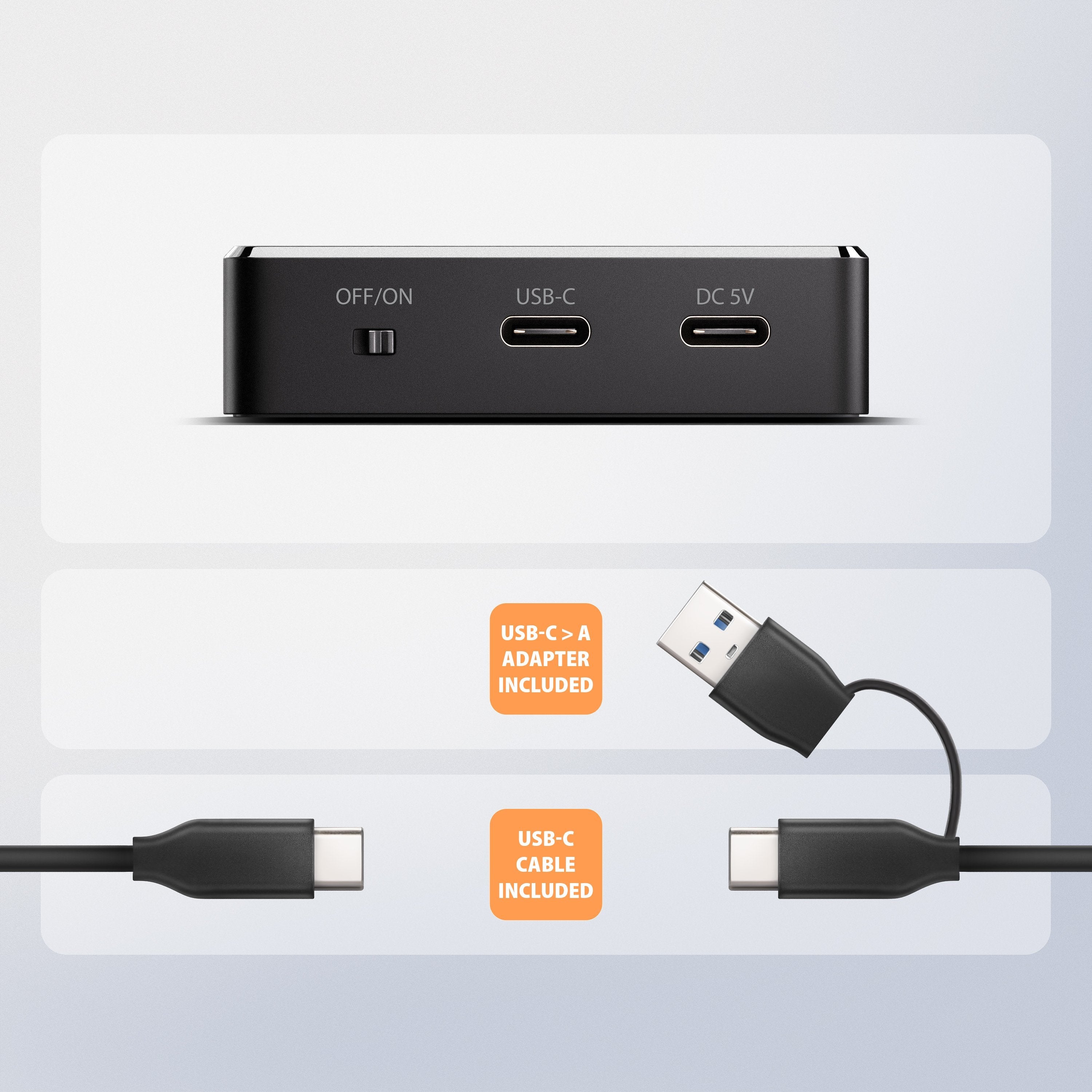 Adsa-M2c11 Base De Conexión Usb-C 3.2 Gen 2 Alu - 1 X Nvme /Sata M.2 10gbps